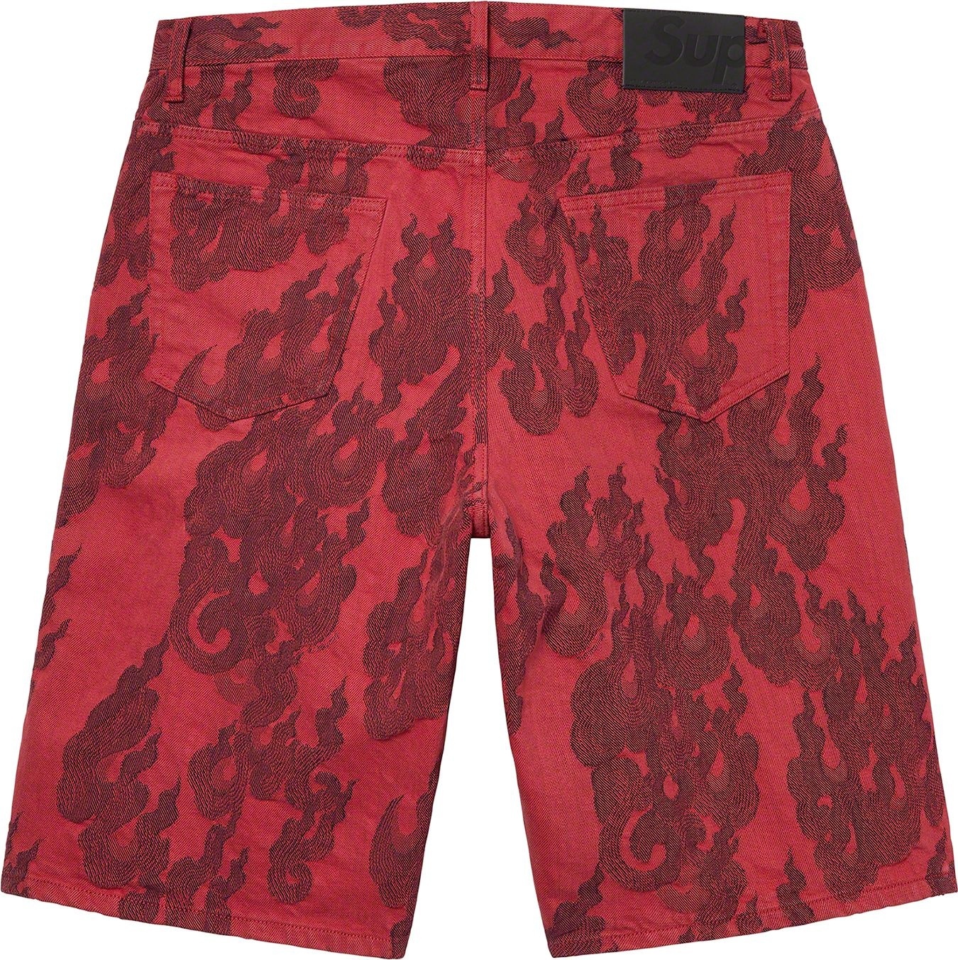 Flames Jacquard Baggy Denim Short view 20